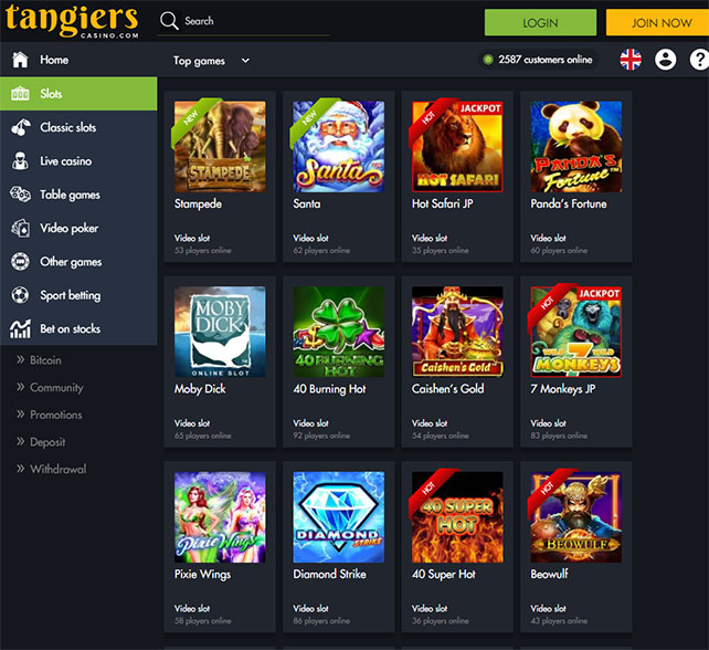 Tangiers Casino Games