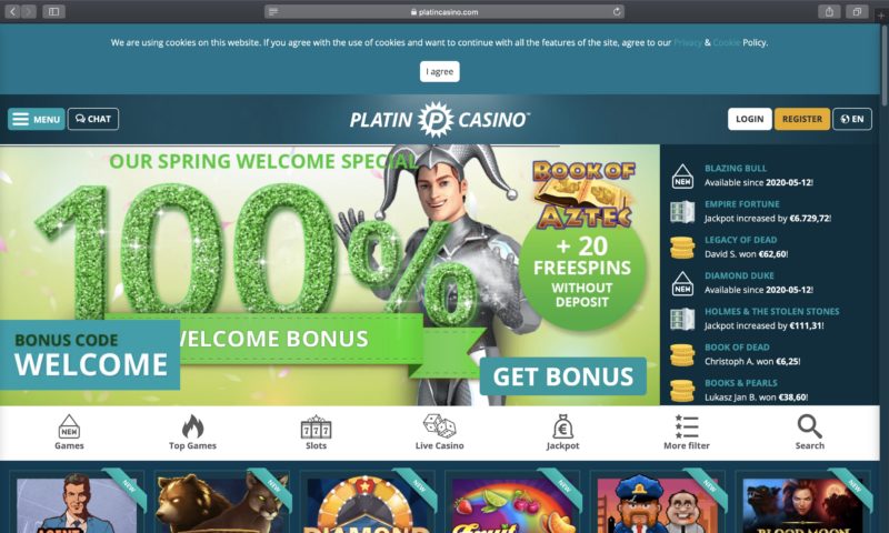 platincasino login